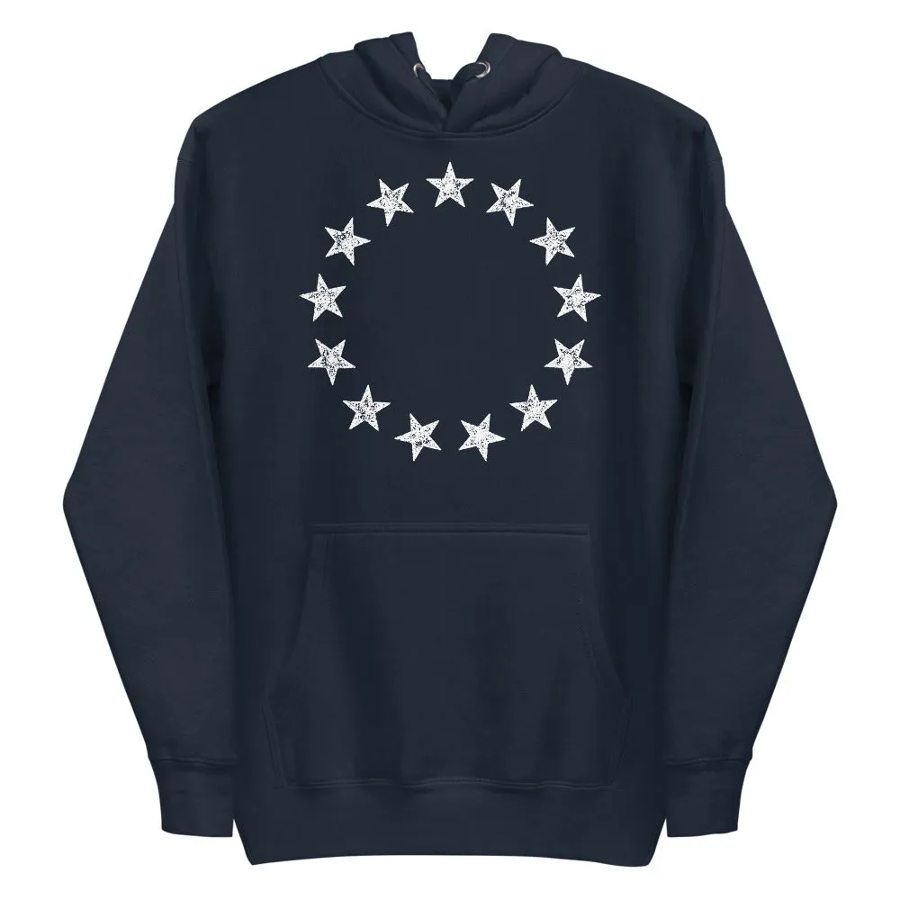 13 Stars Vintage Betsy Ross Revolution Unisex Hoodie