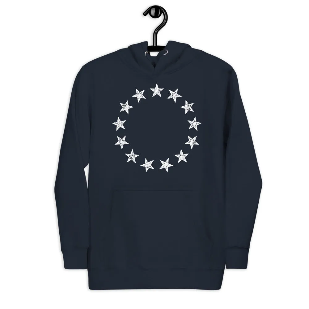 13 Stars Vintage Betsy Ross Revolution Unisex Hoodie