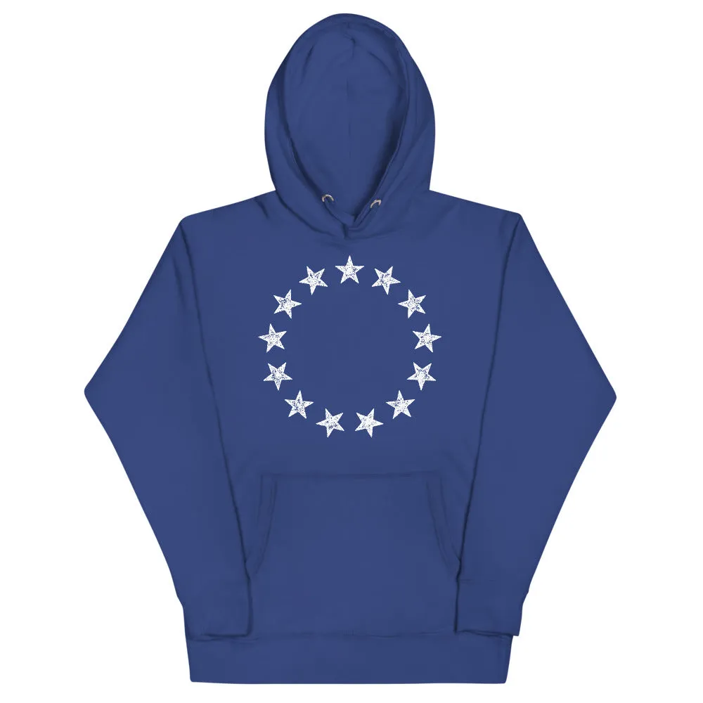 13 Stars Vintage Betsy Ross Revolution Unisex Hoodie