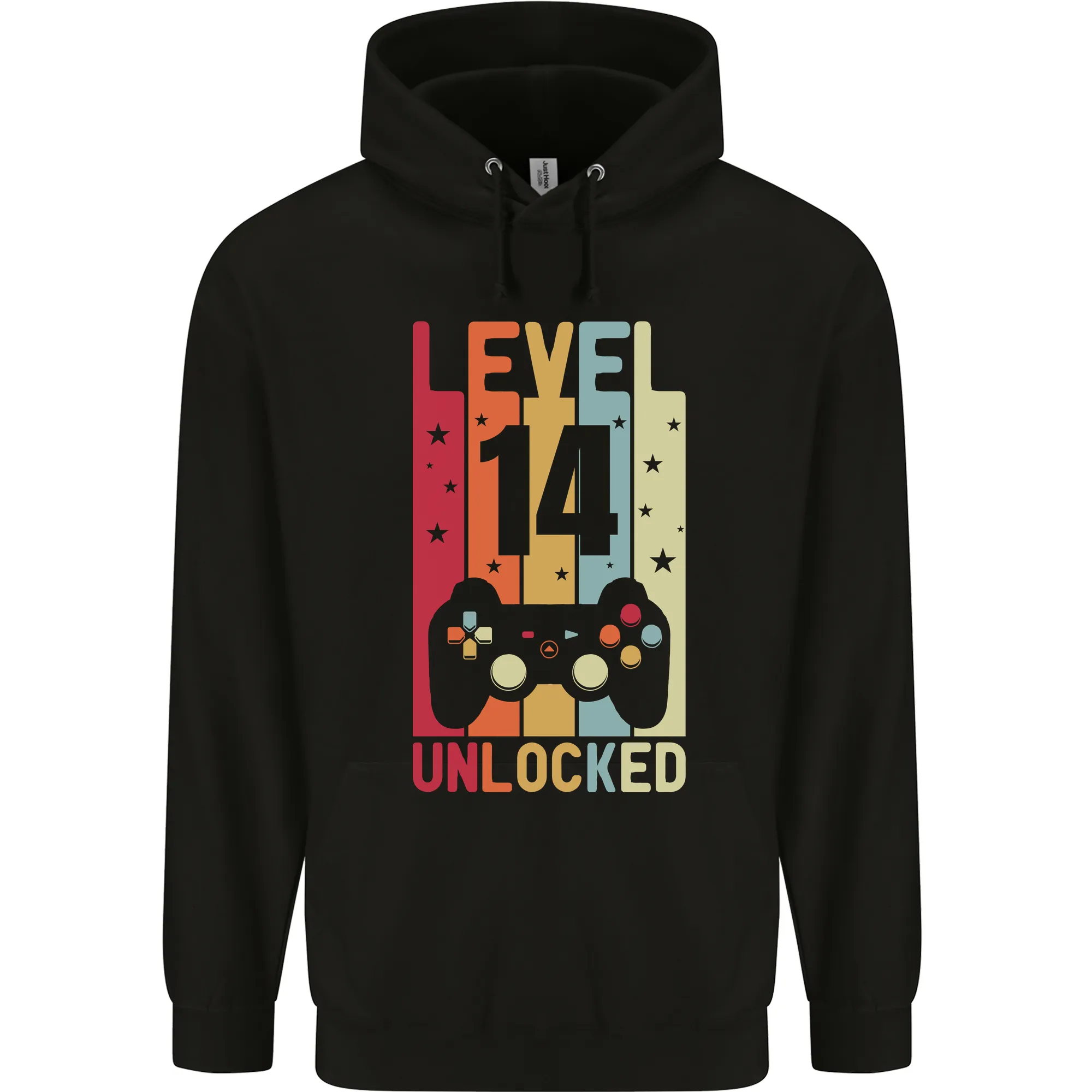 14th Birthday 14 Year Old Level Up Gaming Childrens Kids Hoodie