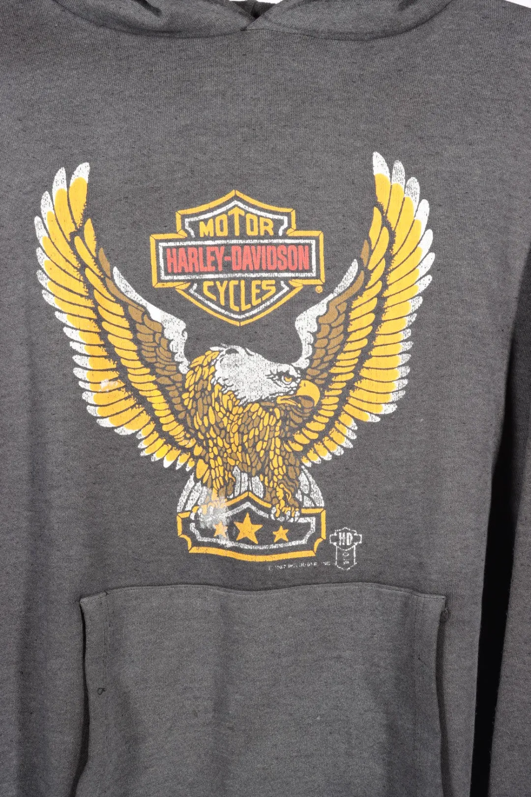 1980's Harley Davidson 3D Emblem Hoodie