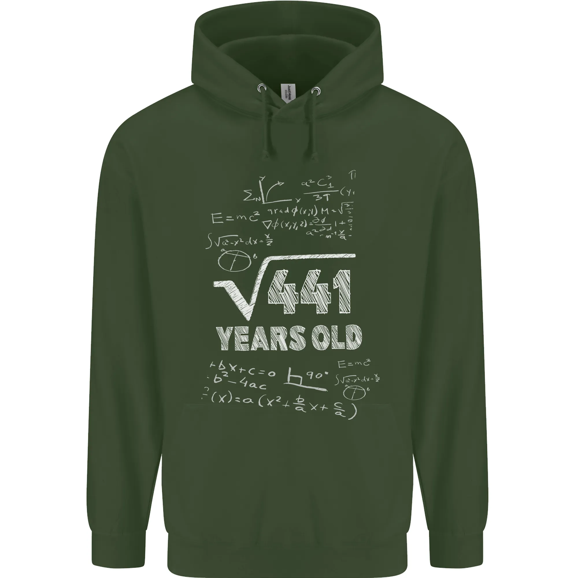 21st Birthday 21 Year Old Geek Funny Maths Mens 80% Cotton Hoodie