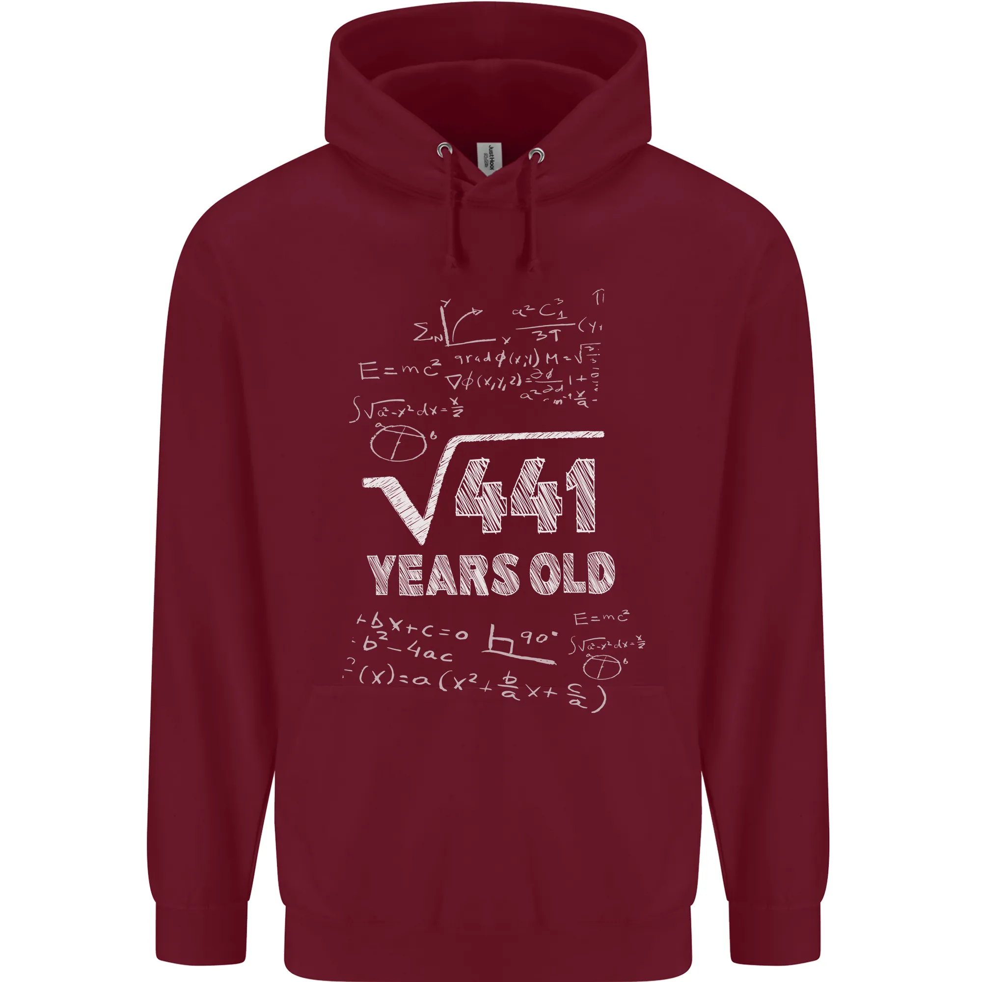 21st Birthday 21 Year Old Geek Funny Maths Mens 80% Cotton Hoodie