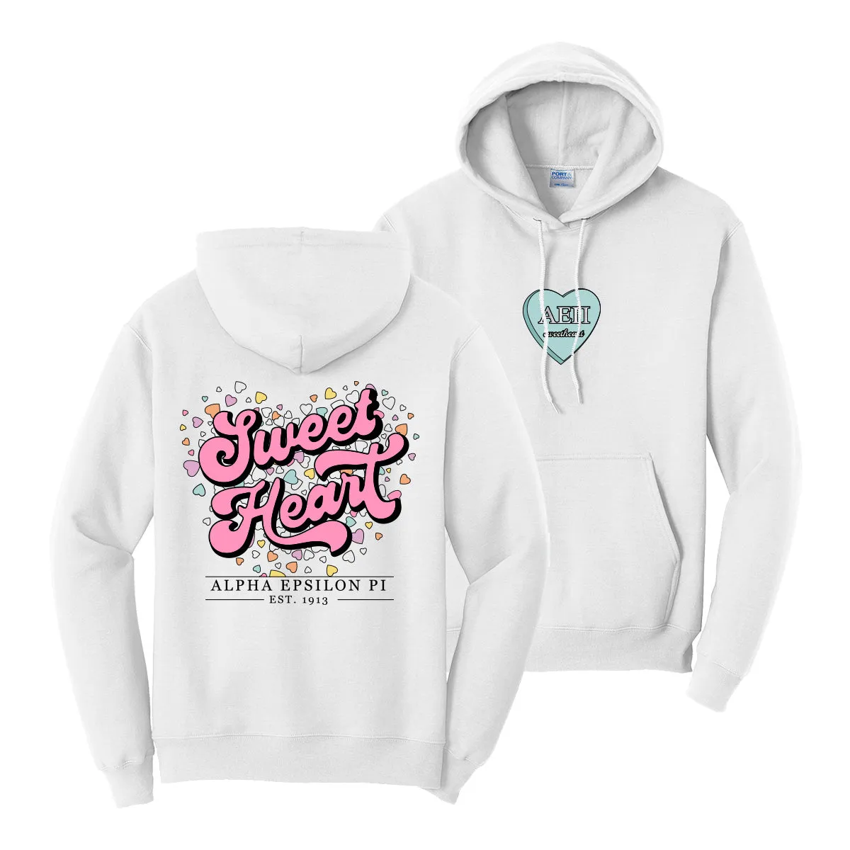 AEPi White Sweetheart Hoodie