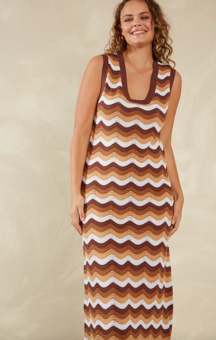 Amalfi Knit Dress, Tiramisu