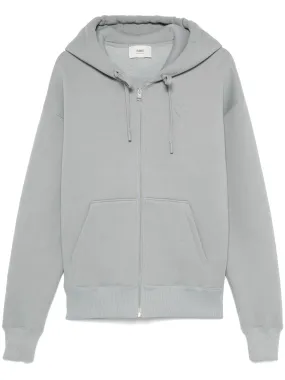 AMI - ADC Embossed Zip Hoodie Clay Blue