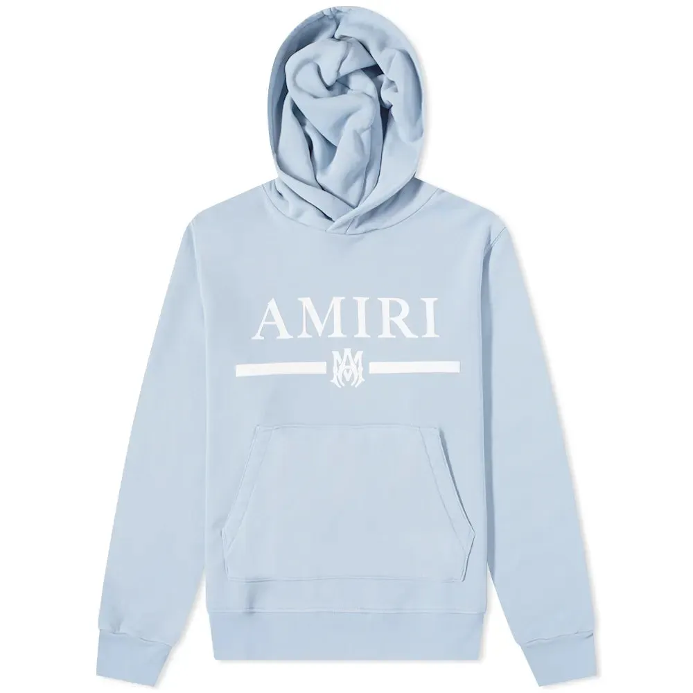 Amiri Pale Blue Logo Hoodie