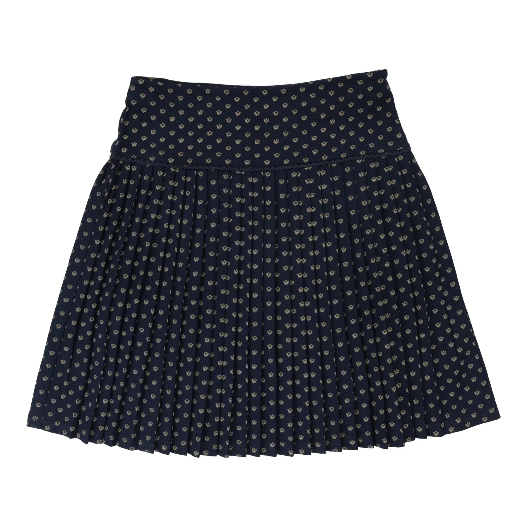 Analogie Drop Waisted Pleated skirt in Medallion