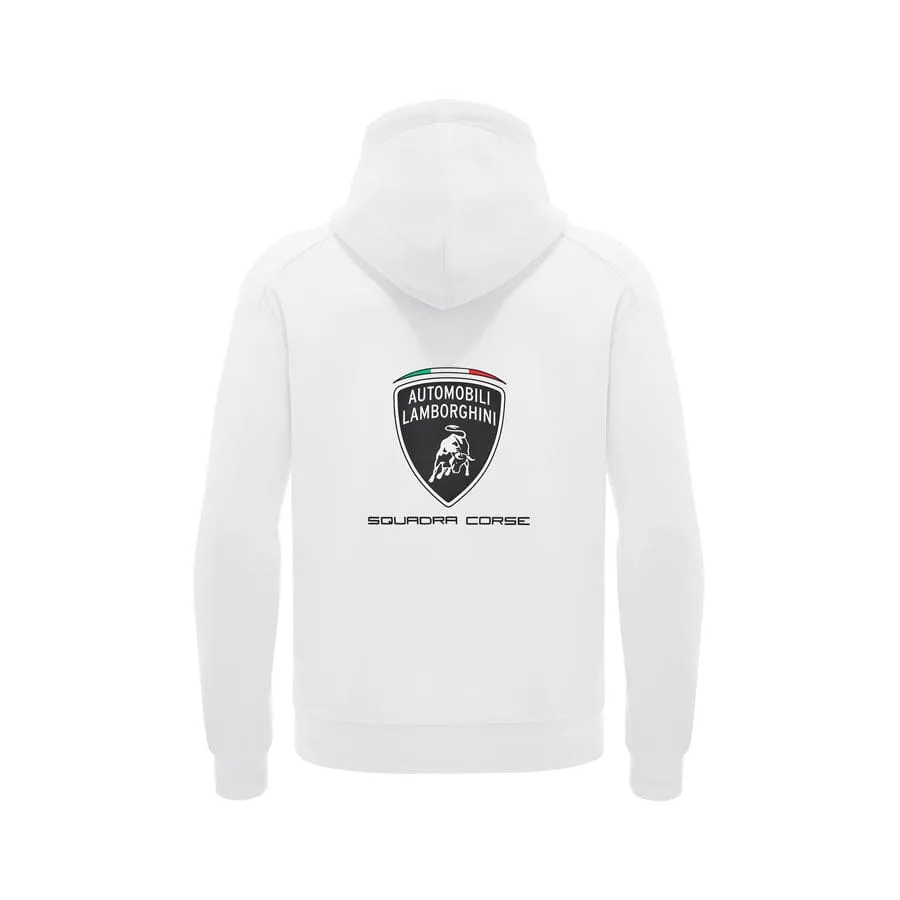 Automobili Lamborghini SC63 Hypercar Men's Full Zip Hoodie - White