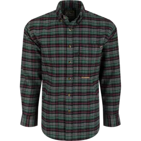 Autumn Brushed Twill Plaid Long Sleeve Shirt- Dark Shadow Grey