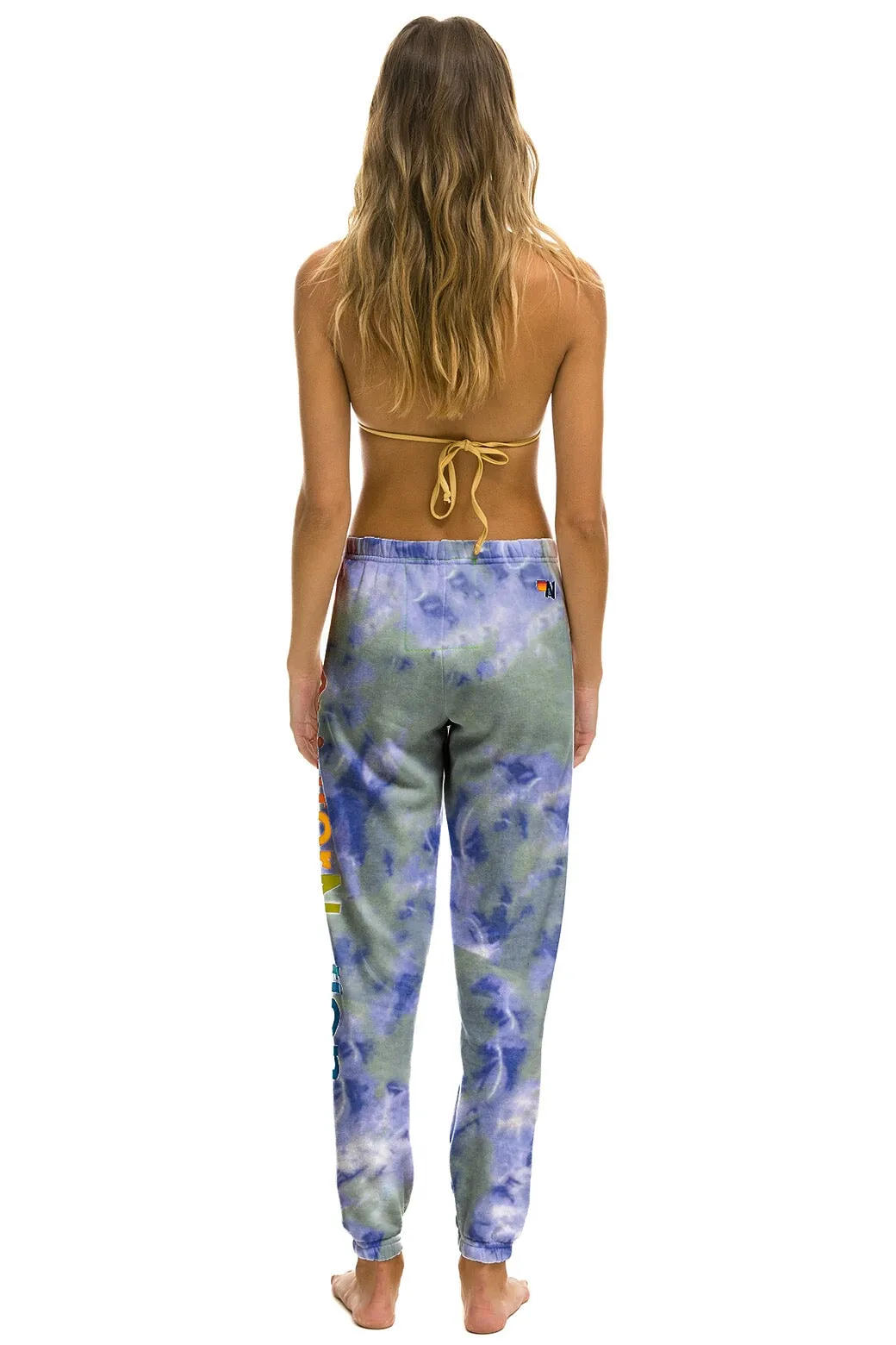 AVIATOR NATION HAMPTONS SWEATPANTS - TIE DYE CLOUD PURPLE