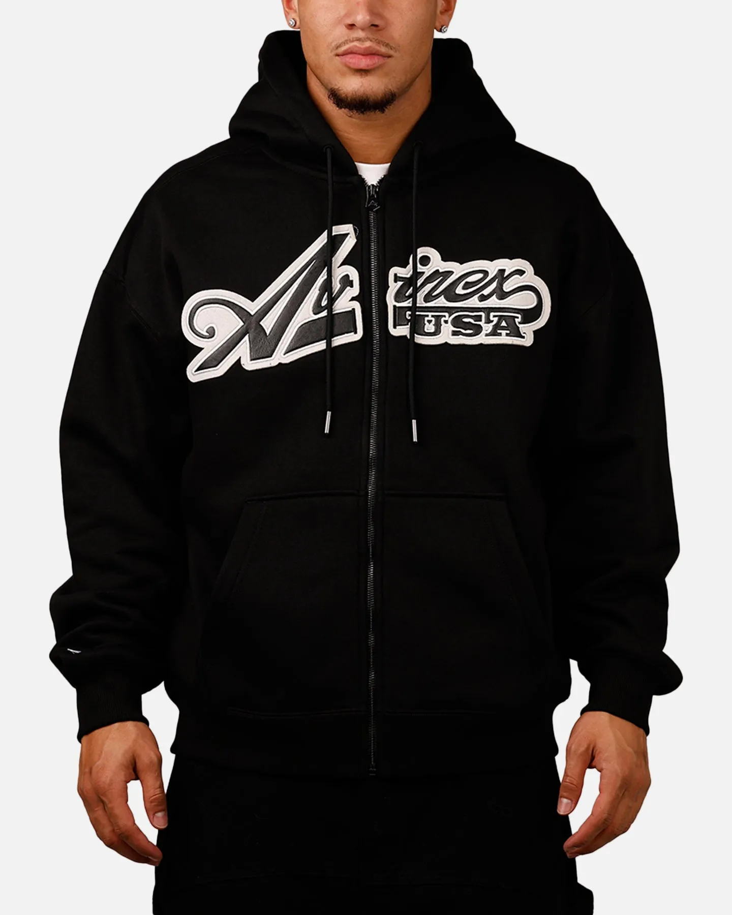 Avirex Script Full Zip Hoodie Black