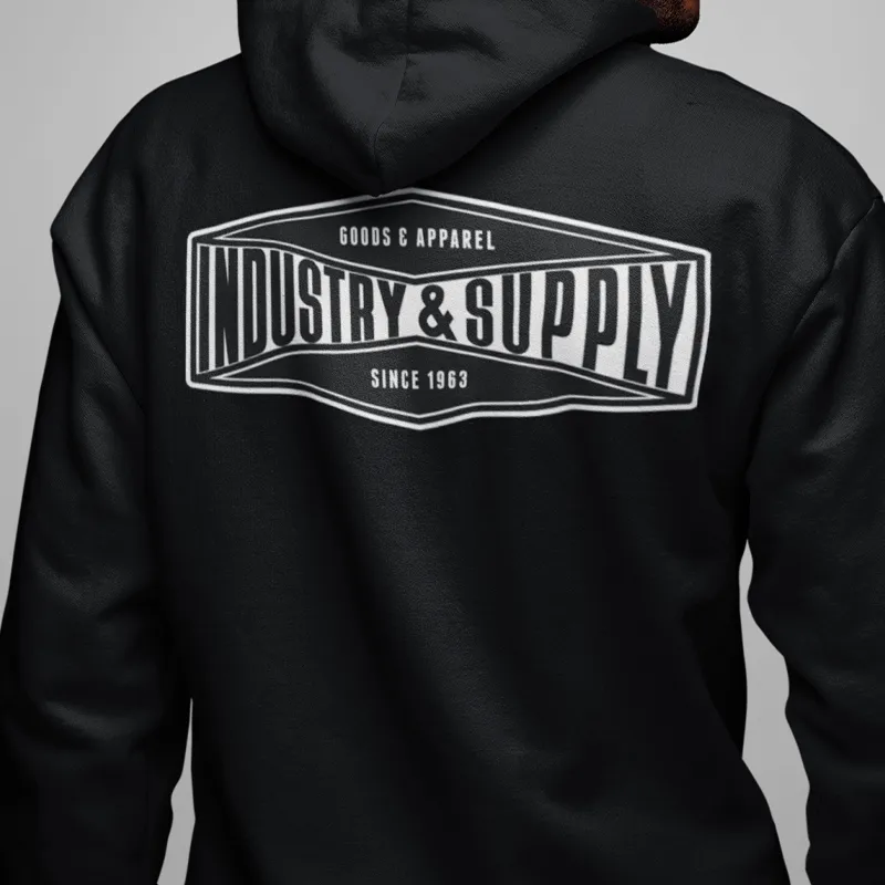 BACK PRINT INDUSTRY & SUPPLY HOODIE