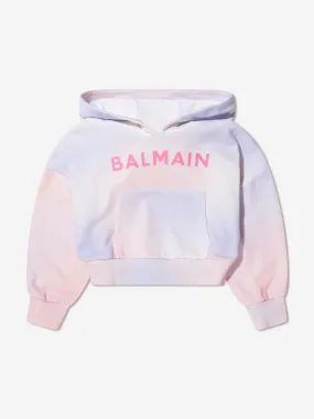 Balmain Girls Logo Hoodie in Pink