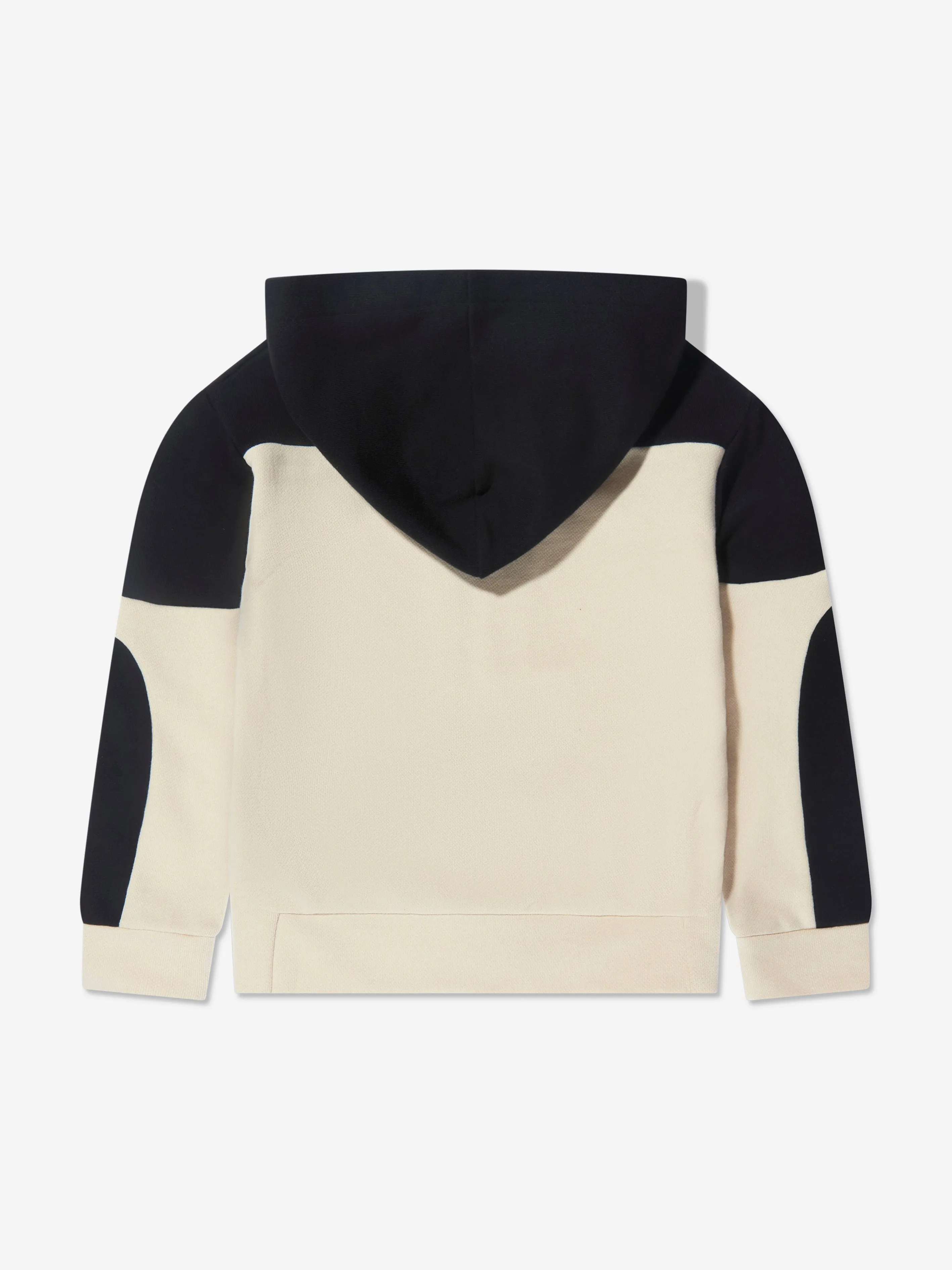 Balmain Kids Logo Zip Up Hoodie in Beige