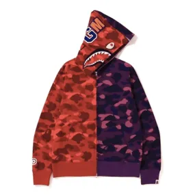 Bape 'Separate Camo Shark Red/Purple' Full Zip