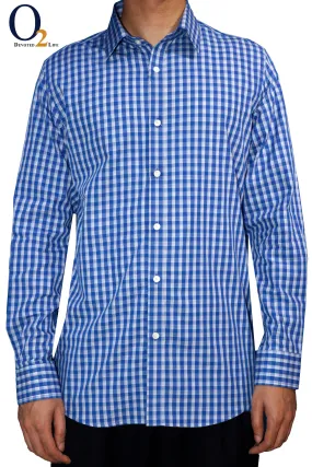 Bavarian shirt Christian (blue-checkered)