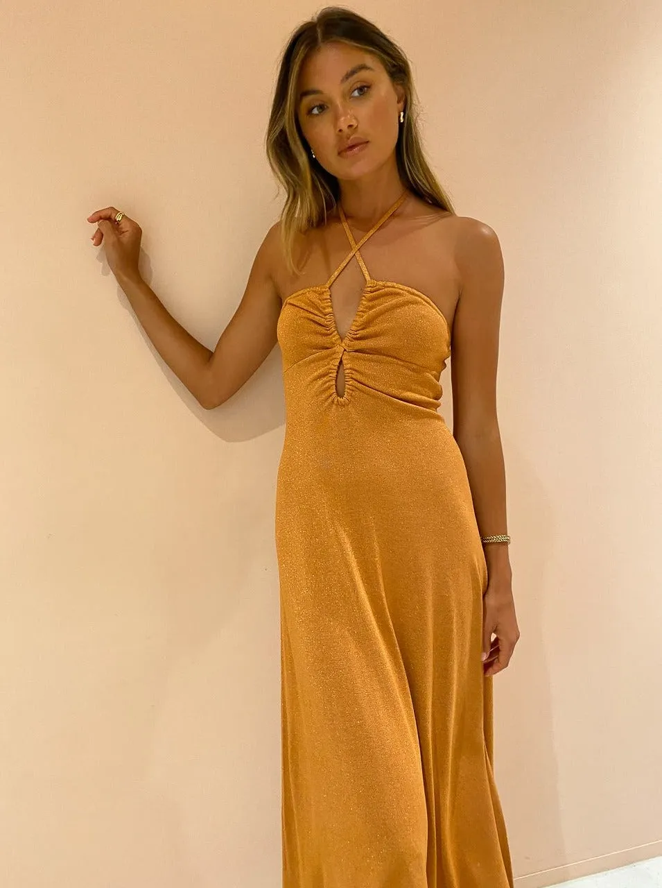 Bec and Bridge Indya Knit Maxi Dress in Desert Sun