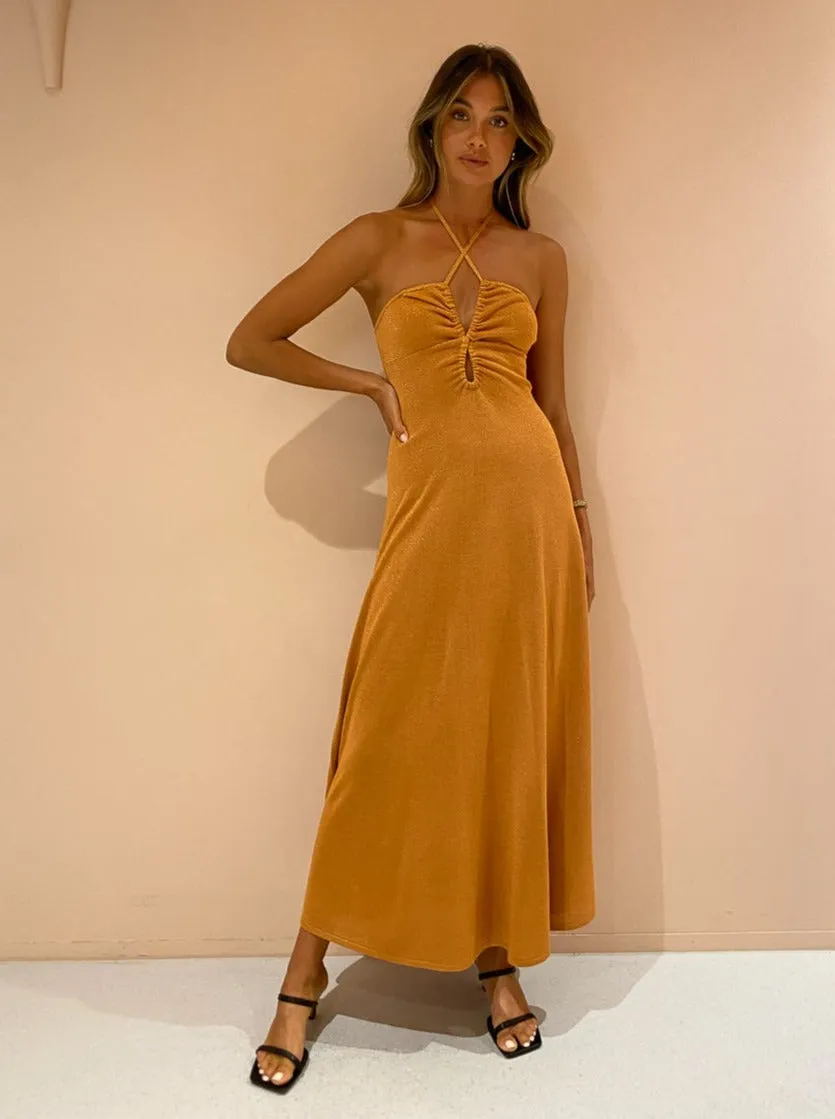 Bec and Bridge Indya Knit Maxi Dress in Desert Sun