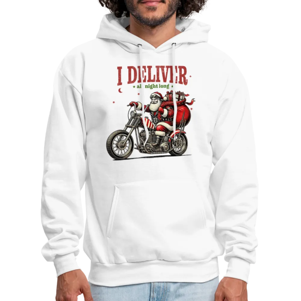 Biker Santa - I Deliver All Night Long (Naughty Christmas) Hoodie