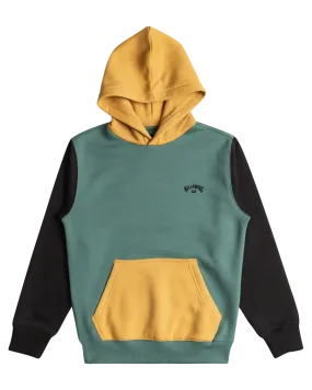 Boys Arch Block Hoodie in Billiard