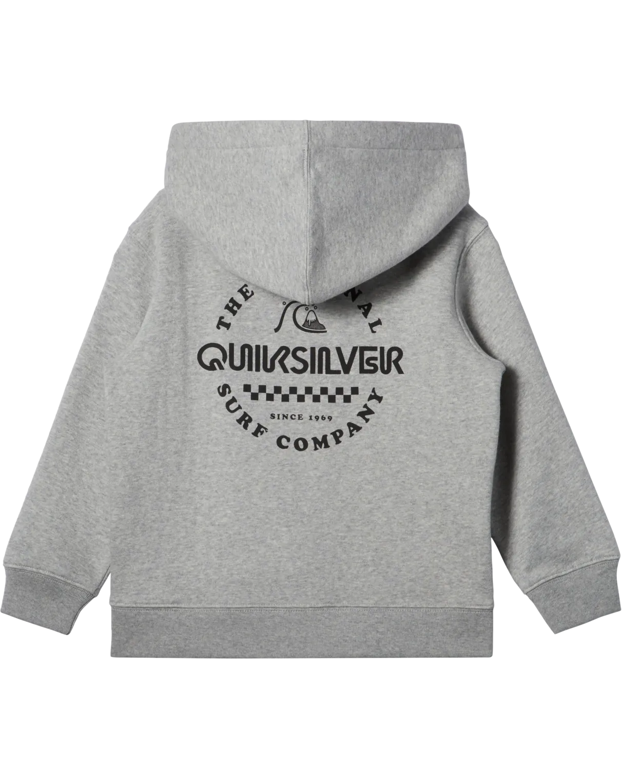 Boys Graphic Zip Hoodie in Light Grey Heather