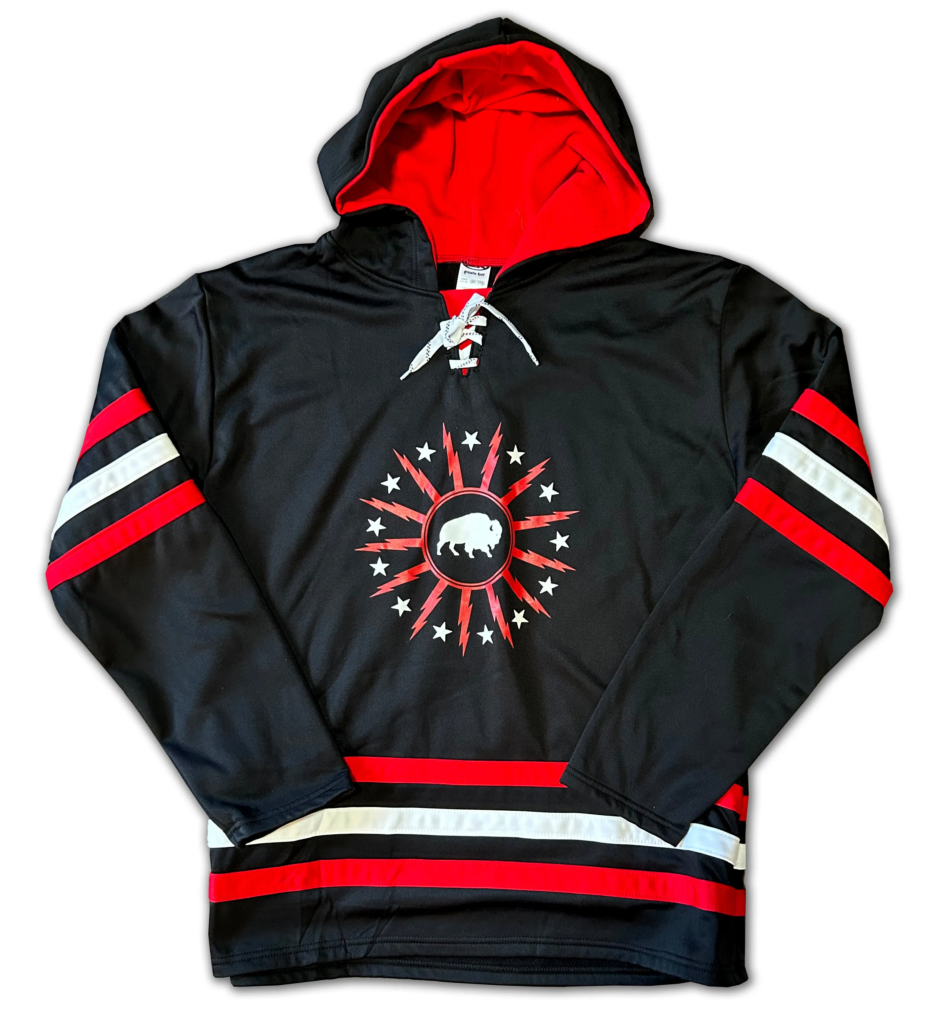 Buffalo Bolt Hockey - BLACK & RED - Jersey Hoodie