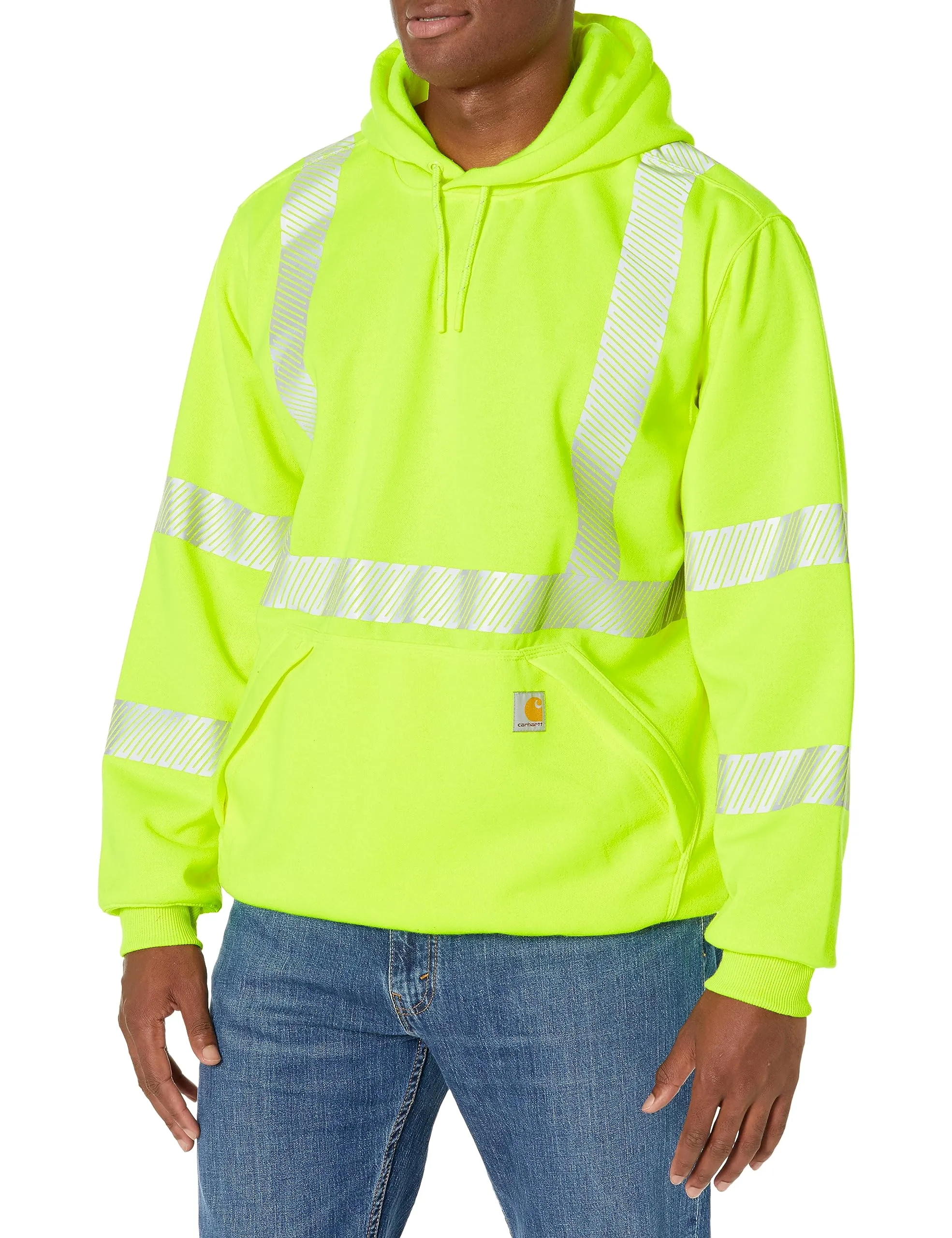 Carhartt 104987 Men's High Visibility Loose Fit Midweight Hooded Class 3 Hoodie