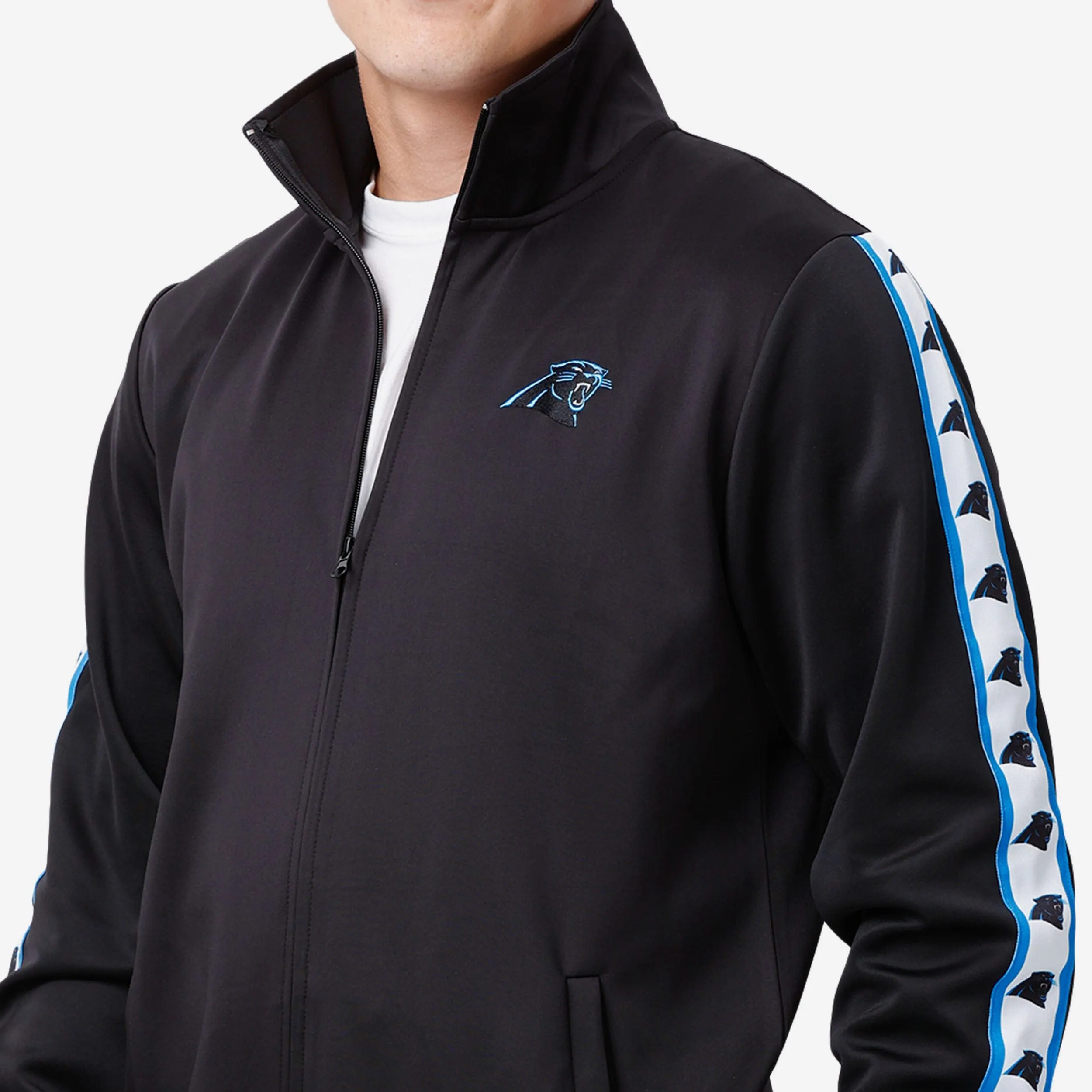 Carolina Panthers Stripe Logo Track Jacket