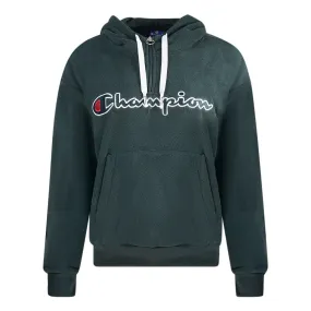 Champion Classic Script Logo Black Fleece Hoodie