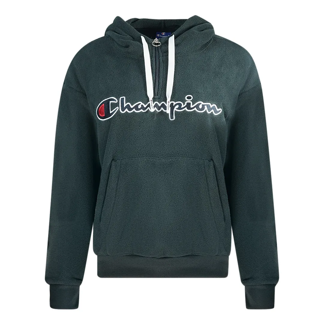 Champion Classic Script Logo Black Fleece Hoodie