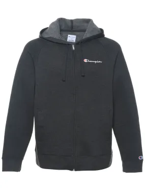 Champion Grey Hooded Sweatshirt - L