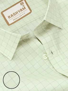 Civita Premium Giza Cotton Pista Checks Formal Shirt For Men