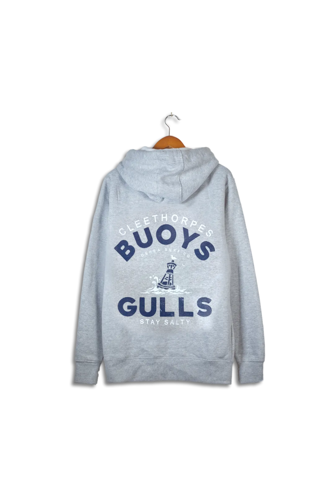 Cleethorpes Buoys And Gulls Grey- Zip -