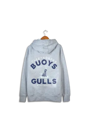 Cleethorpes Buoys And Gulls Grey- Zip -