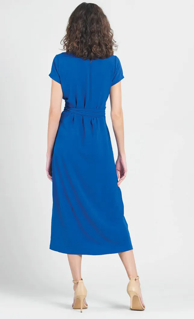 Cobalt Tie Wrap Dress