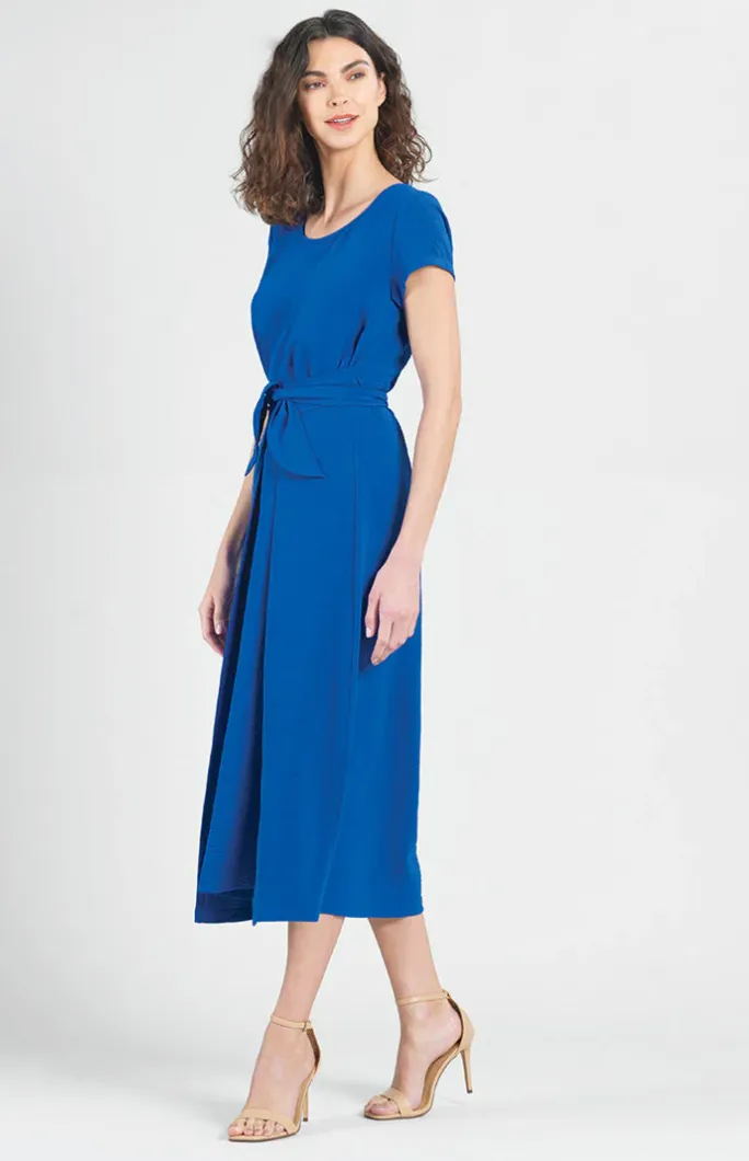 Cobalt Tie Wrap Dress