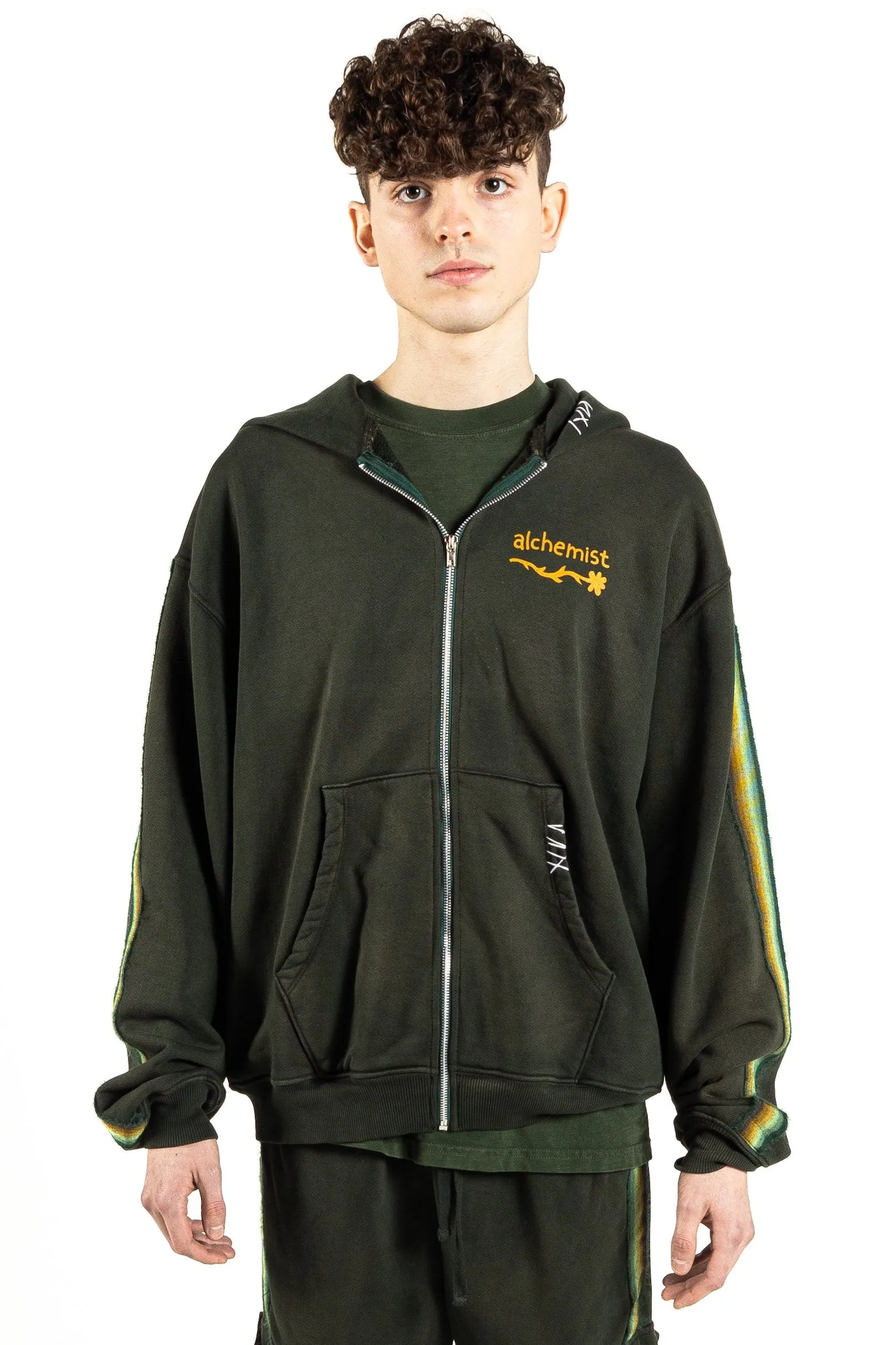 Connor Zip-up Hoodie - Moss