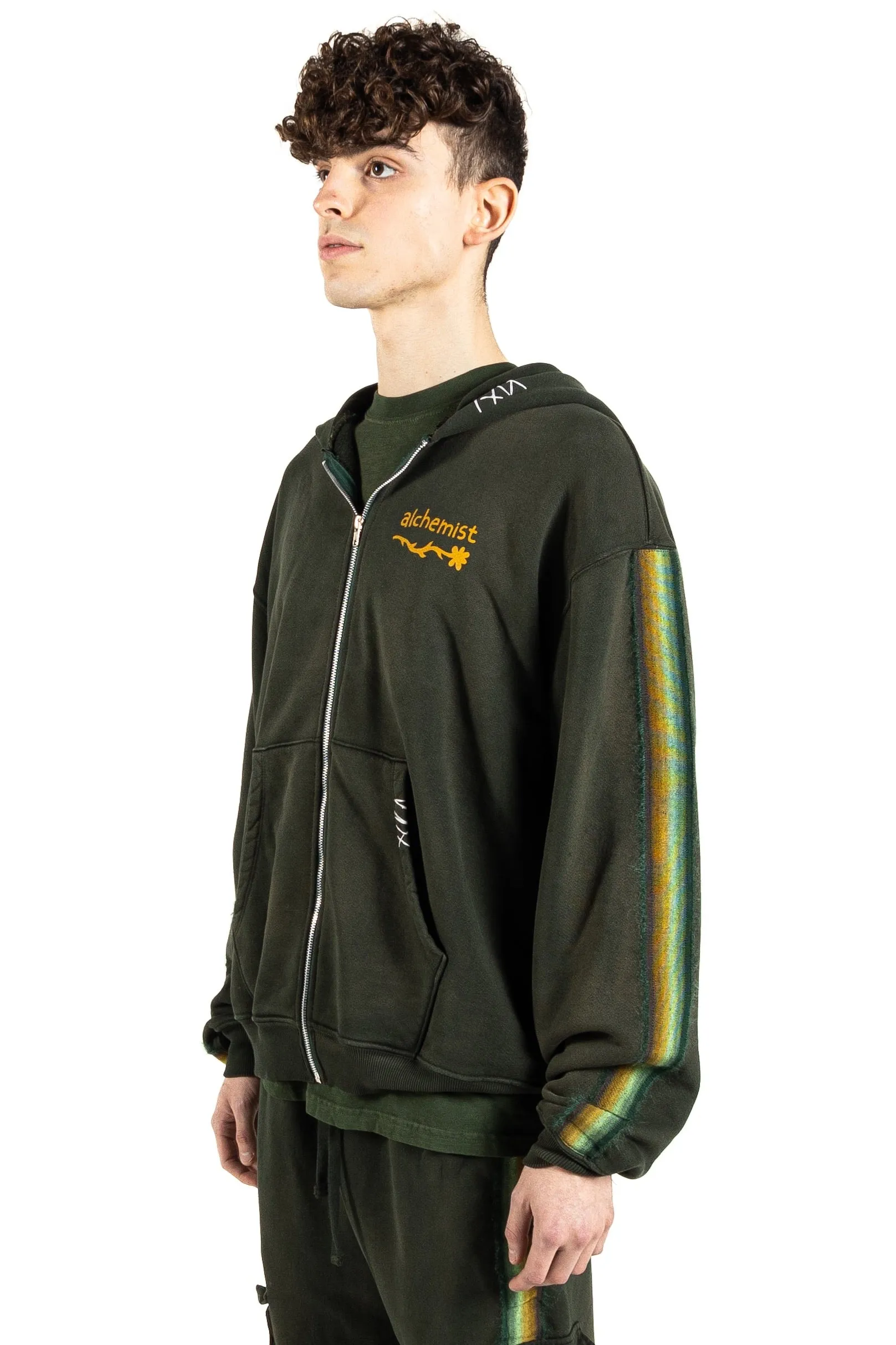 Connor Zip-up Hoodie - Moss