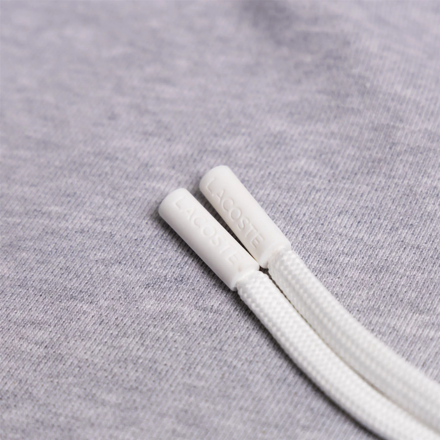 Contrast Logo Drawstring Hoodie Silver Chine - SS23