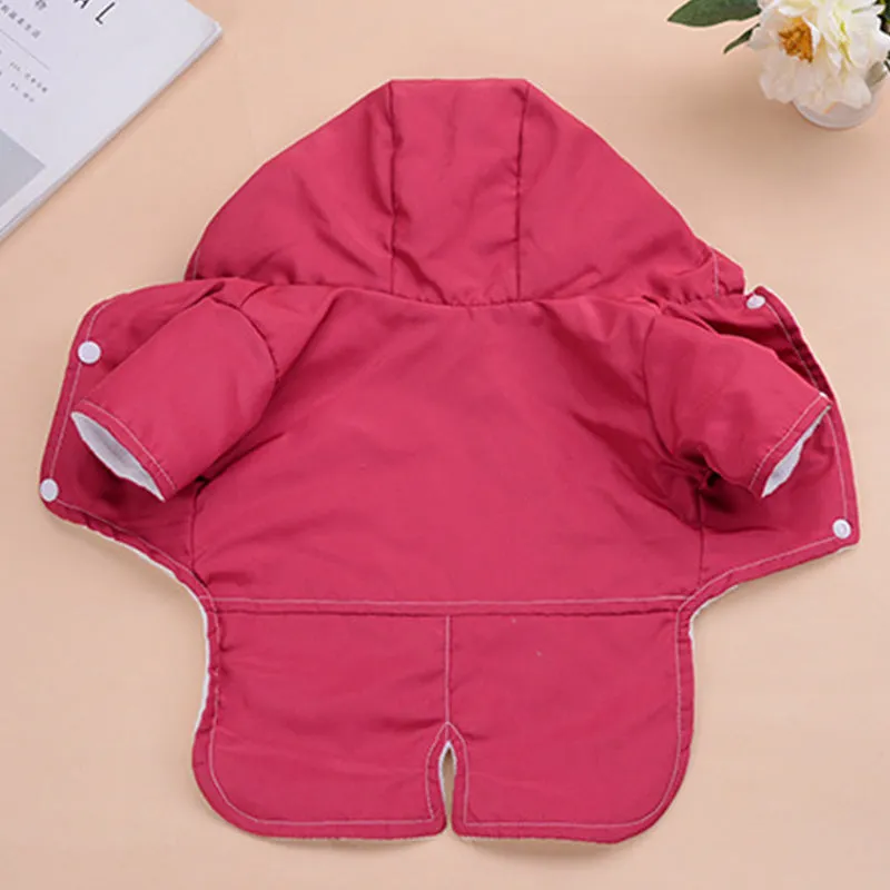 Cool Soft Winter Long Back Small Dog Hooded Jacket