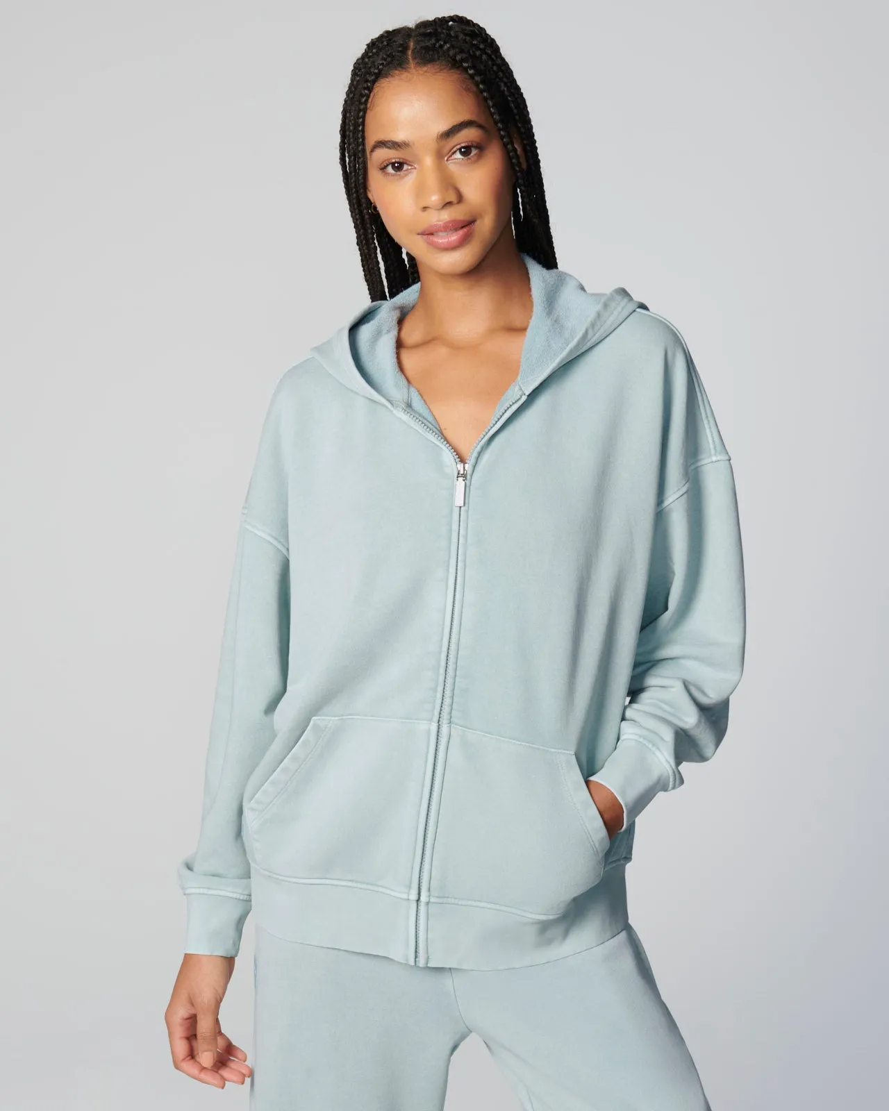 Cozy Crush Mineral Wash Oversized Zip Hoodie