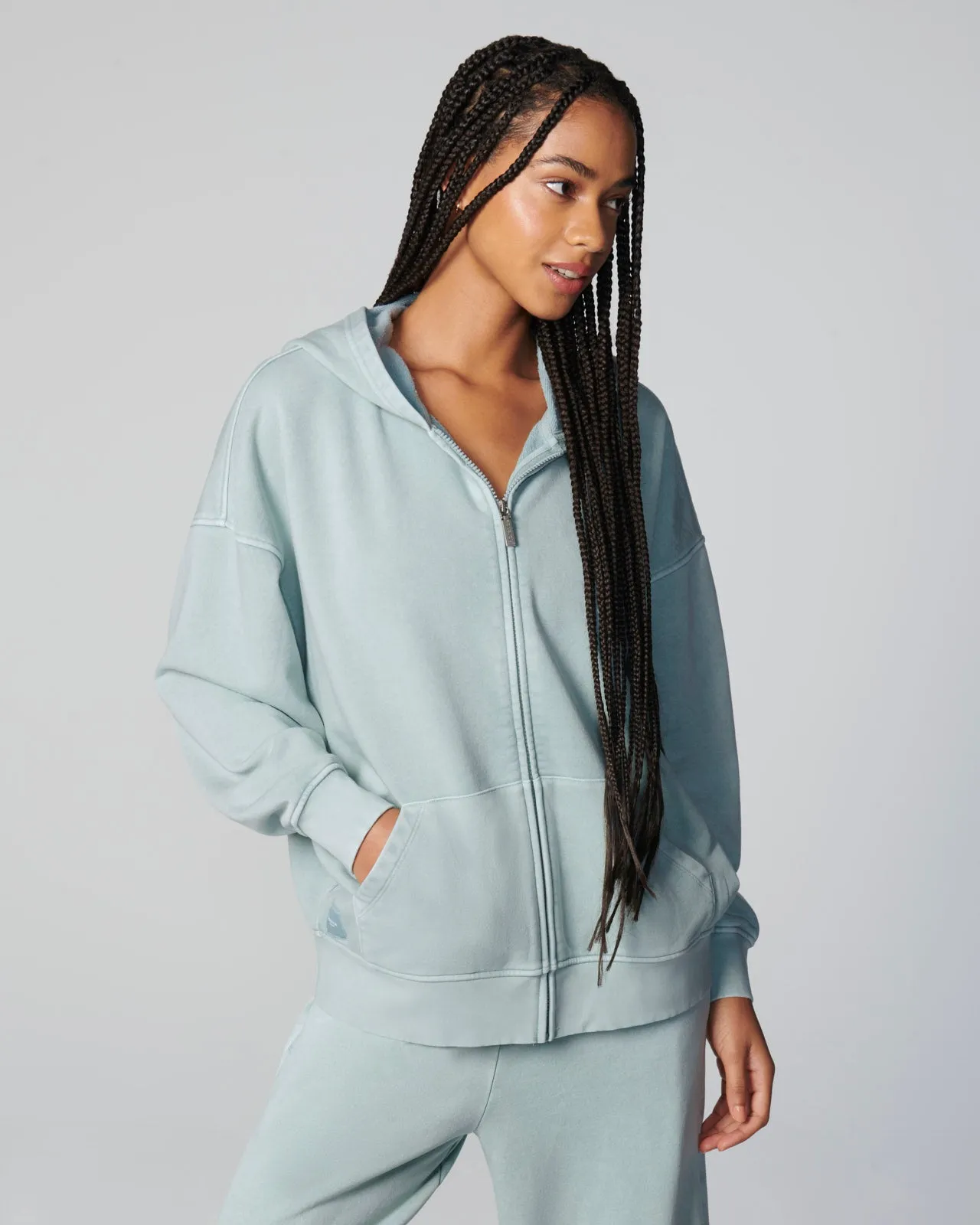 Cozy Crush Mineral Wash Oversized Zip Hoodie