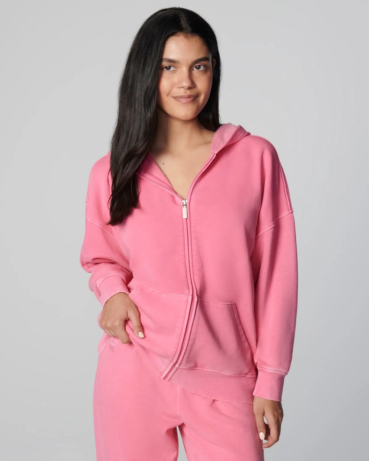 Cozy Crush Mineral Wash Oversized Zip Hoodie