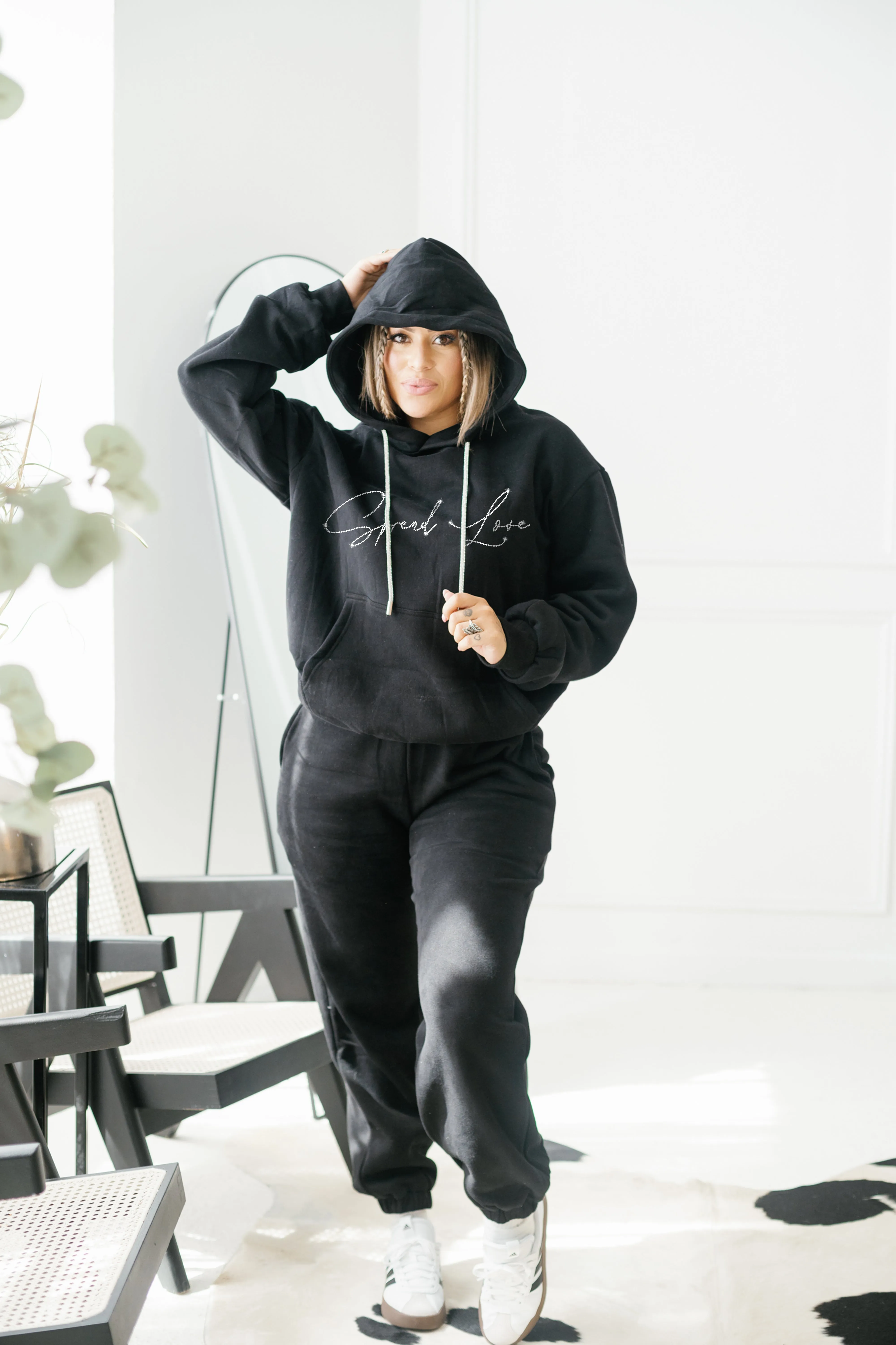 CozyCloud Rhinestone Hoodie