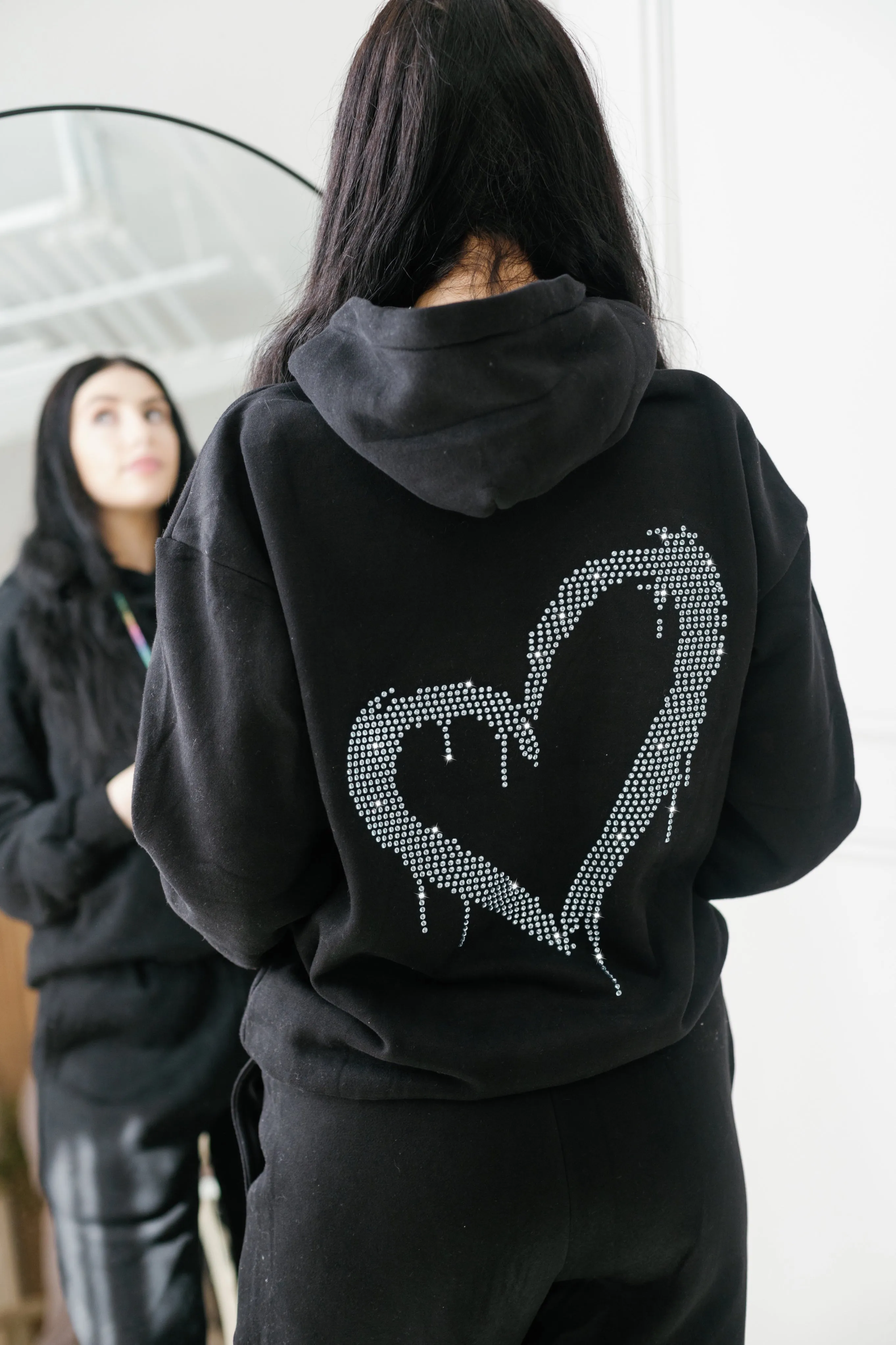 CozyCloud Rhinestone Hoodie