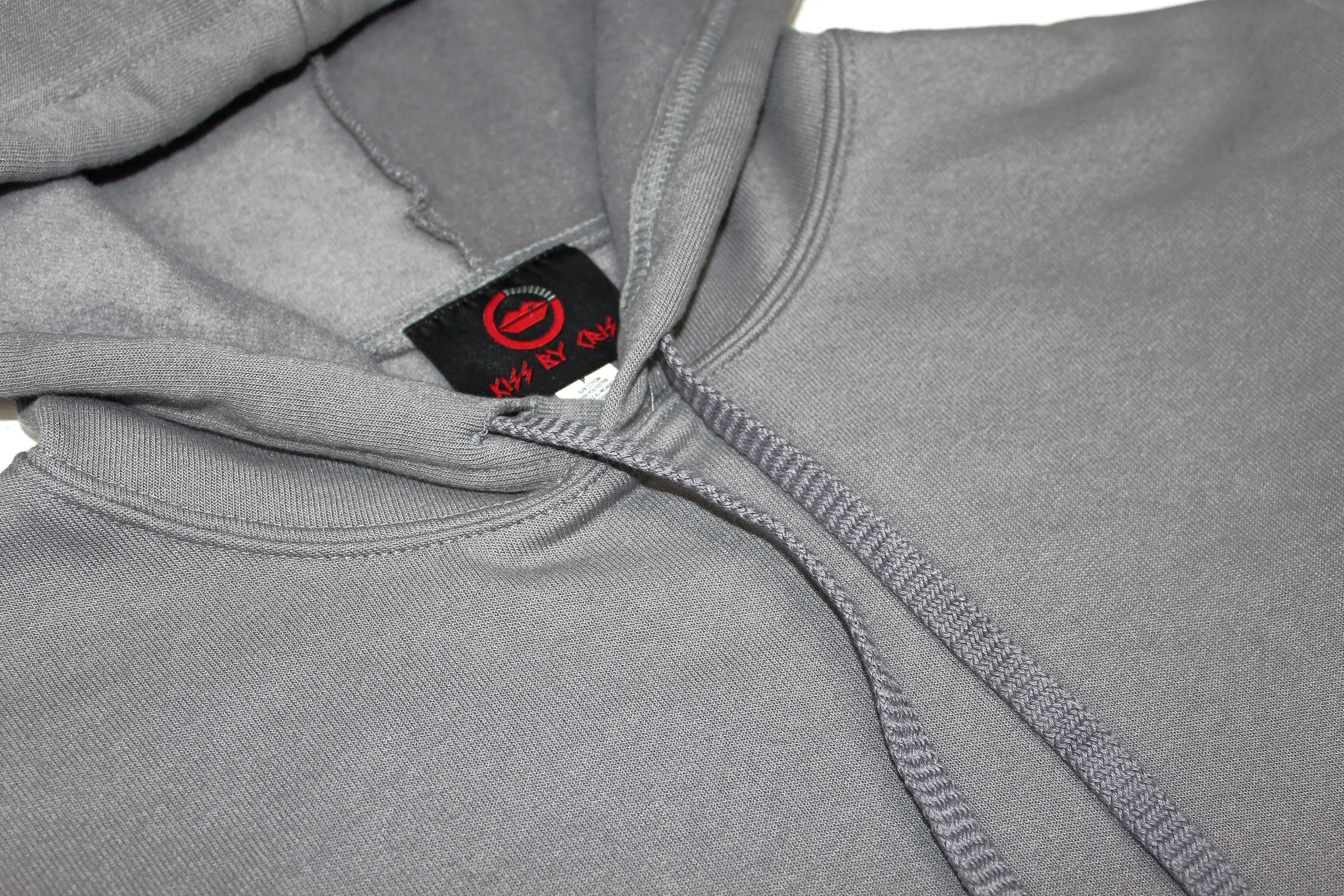 Cropped fleece grey hoodie