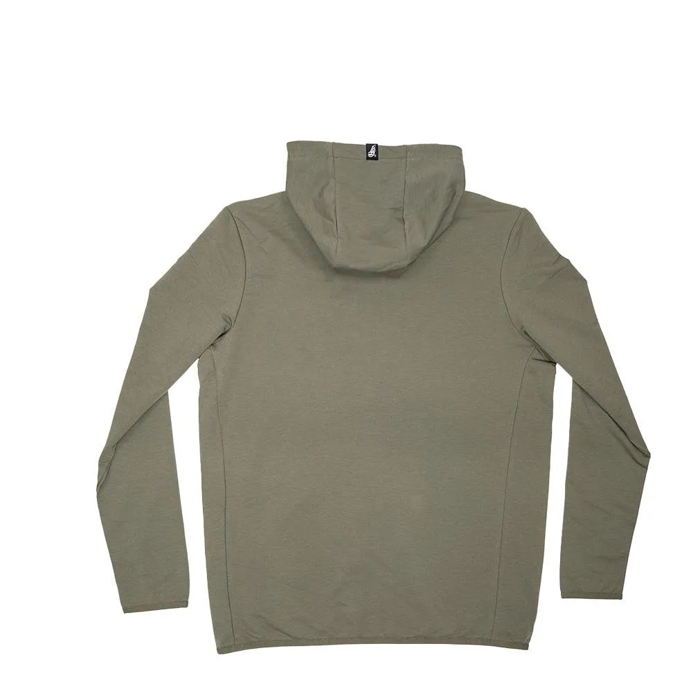 Cursive LB Men's Pine Green Perform Zip Up Hoodie