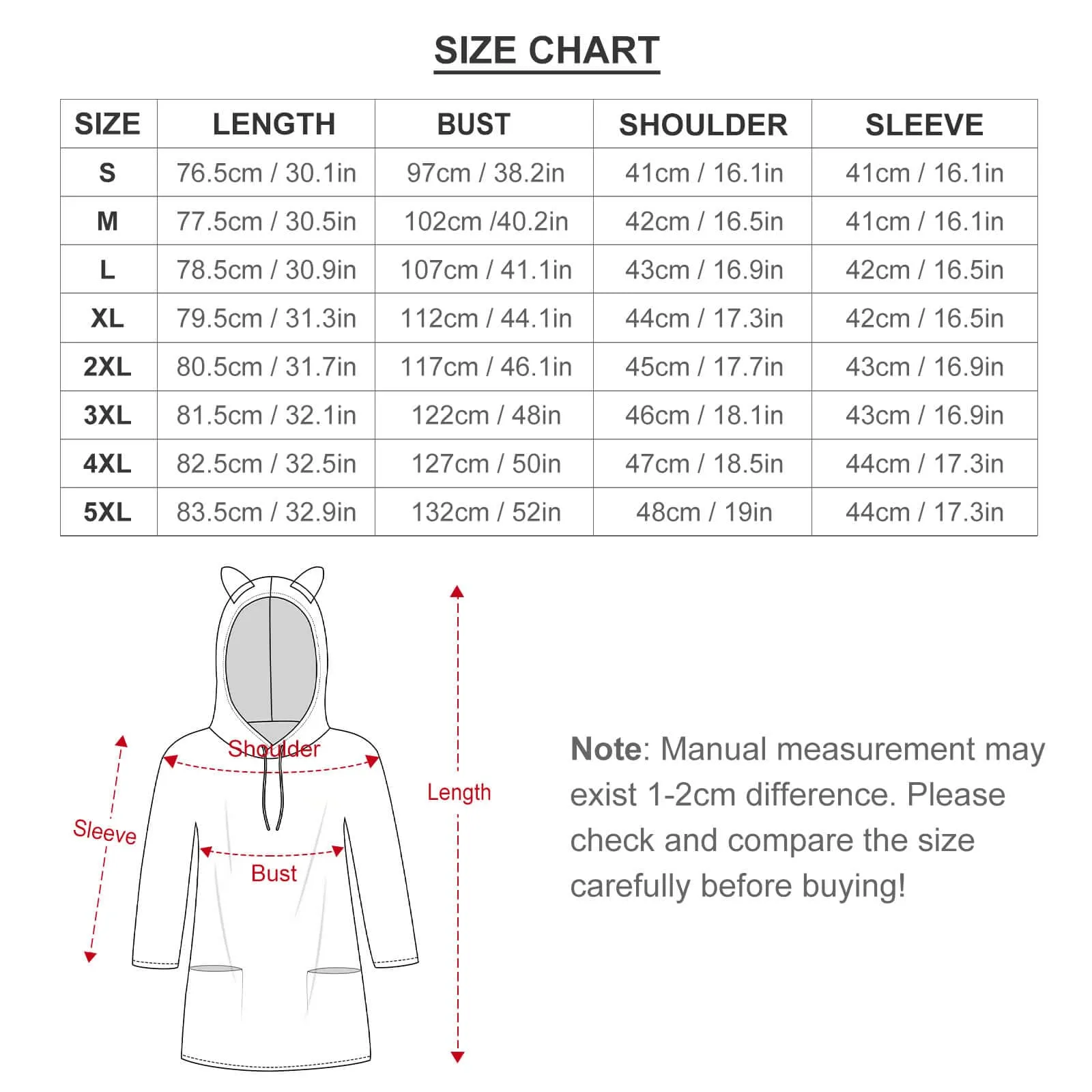 Custom Big Face Hoodie Three Quarter Sleeve Cool Hoodie Designs Women's Cat Ear Hooded Pullover