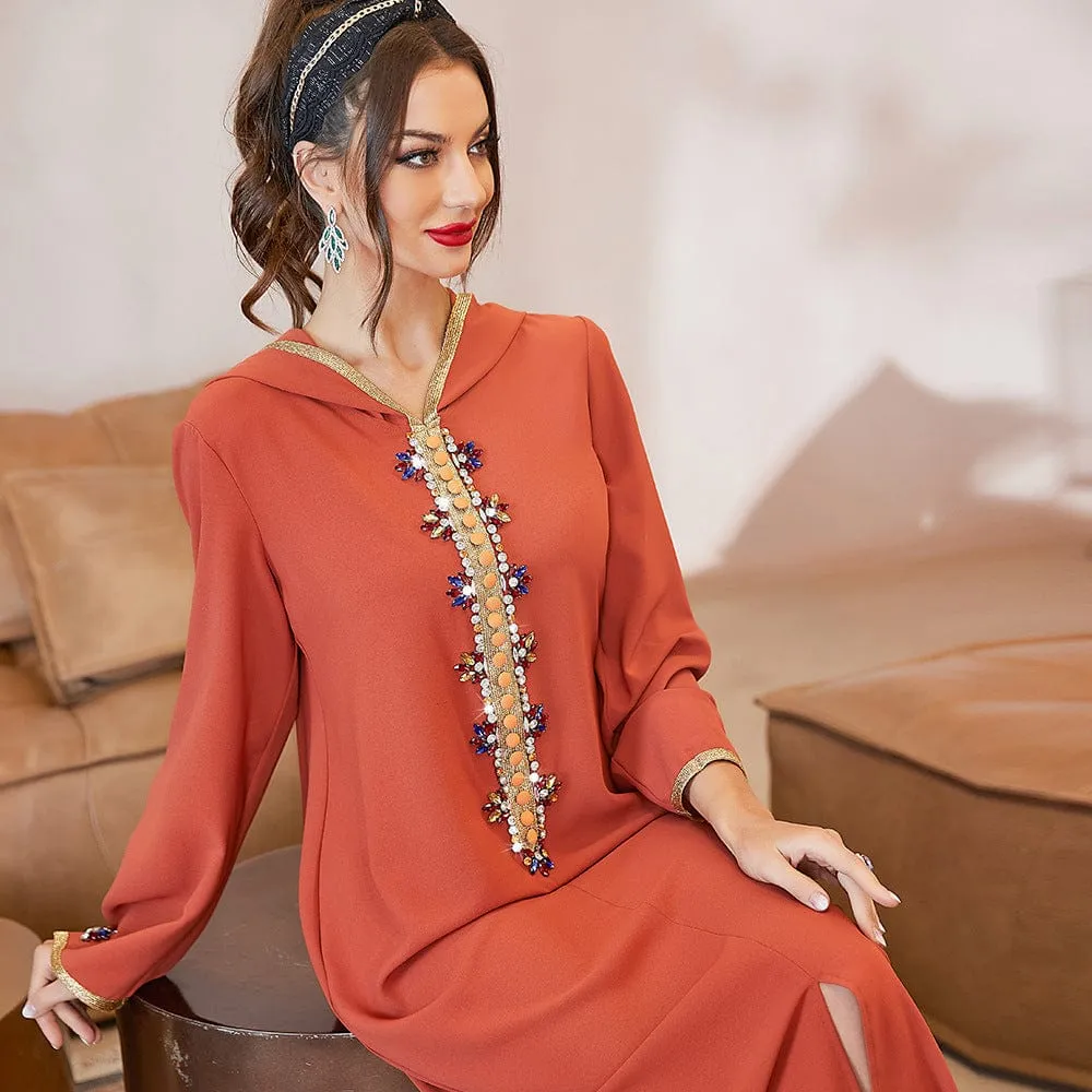 Daliaa Hooded Kaftan Dress | Mandala